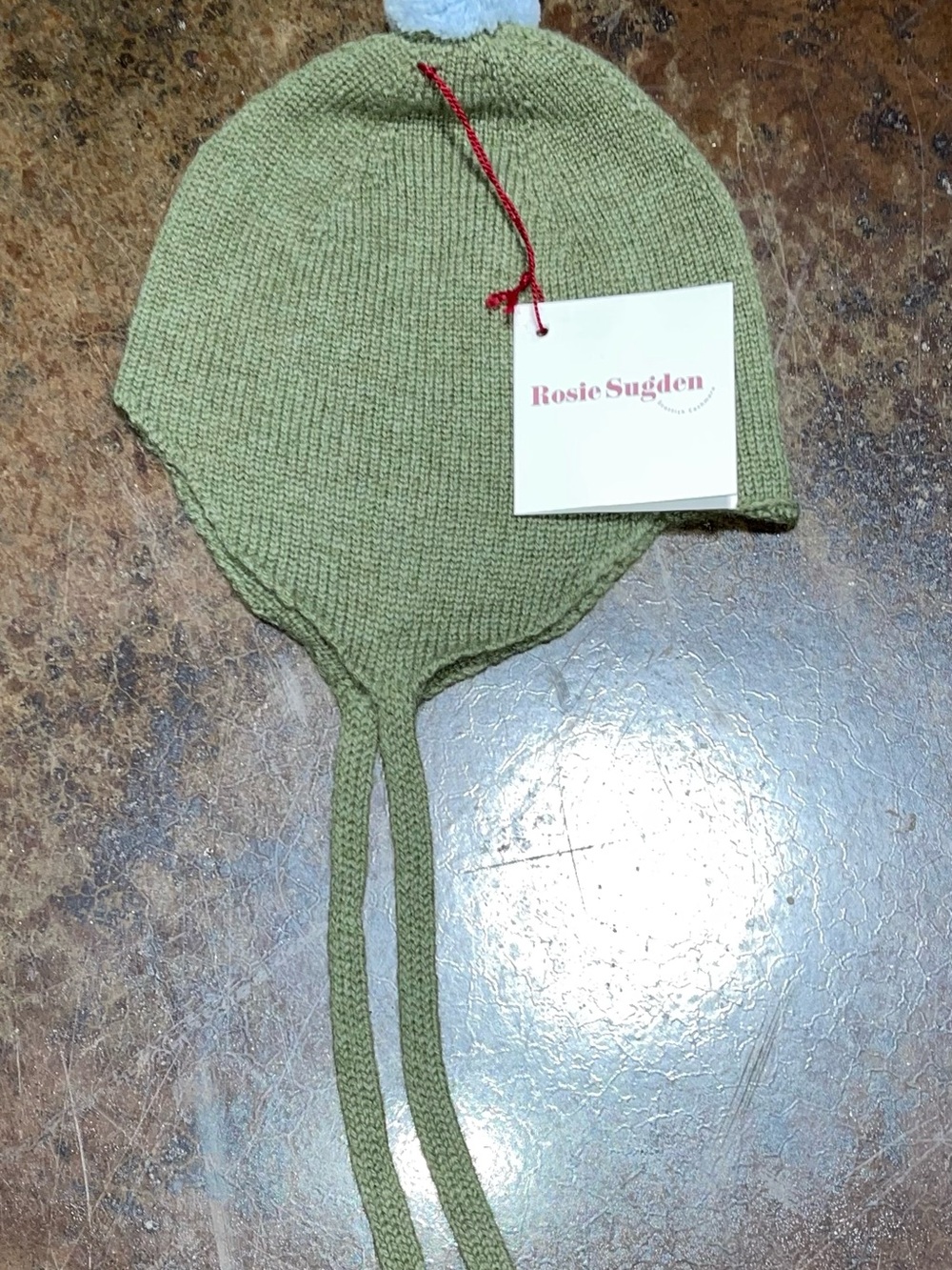 Olive Earflap Knit Hat for Kids